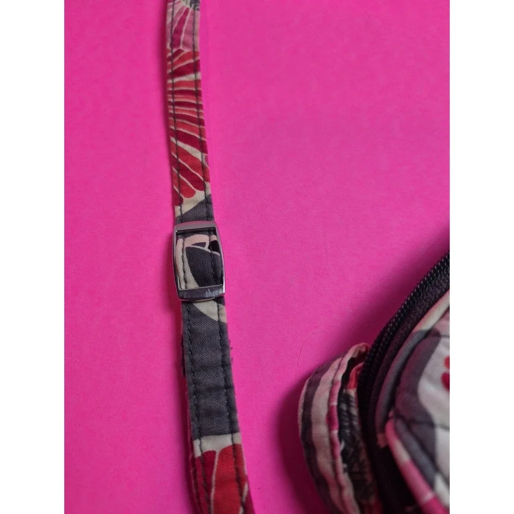 Vera Bradley Little Flap Hipster Crossbody‎ Bag Zinnia Floral Pink Grey Retired